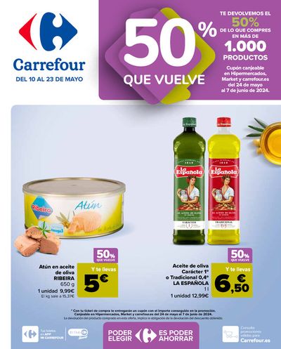Catálogo Carrefour | Que Vuelve 50% | 10/5/2024 - 23/5/2024