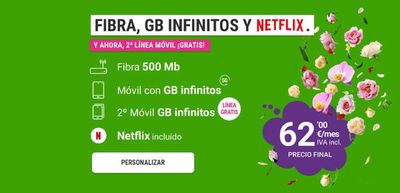 Ofertas de Informática y Electrónica en Madrid | Fibra, GB Infinitos y Netflix. de Yoigo | 13/5/2024 - 23/5/2024