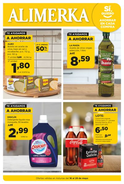Ofertas de Hiper-Supermercados en Colunga | Quincenal 16 al 29 de mayo Asturias de Alimerka | 16/5/2024 - 29/5/2024