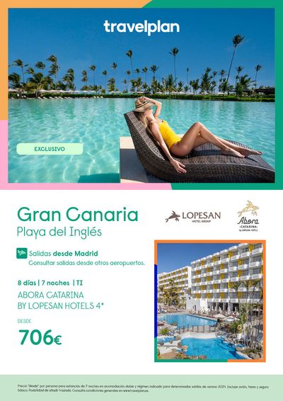 Ofertas de Viajes en Albal | Travelplan Gran Canaria de Travelplan | 14/5/2024 - 21/5/2024