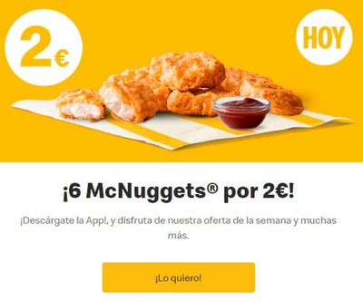 Ofertas de Restauración en Piera | Hoy 2€ de McDonald's | 14/5/2024 - 20/5/2024