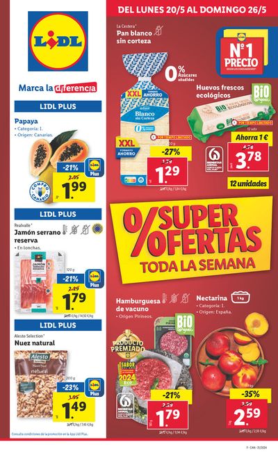Ofertas de Hiper-Supermercados en San Andrés | Super ofertas toda la semana de Lidl | 20/5/2024 - 26/5/2024