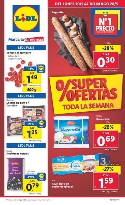 Ofertas de Hiper-Supermercados en Can Pastilla | Super ofertas toda la semana de Lidl | 20/5/2024 - 26/5/2024