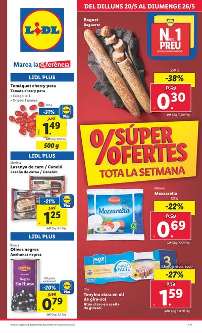Ofertas de Hiper-Supermercados en Olerdola | Super ofertas toda la semana de Lidl | 20/5/2024 - 26/5/2024