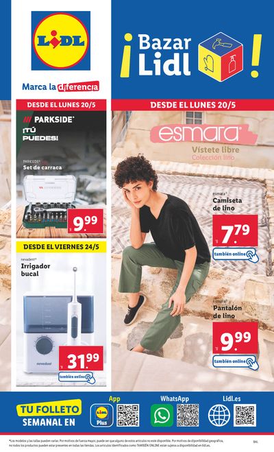 Catálogo Lidl en Es Mercadal | ¡Bazar Lidl! | 20/5/2024 - 26/5/2024