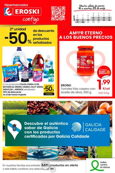 Ofertas de Hiper-Supermercados en Santa María del Páramo | Amor eterno a los buenos precios EROSKI La Bañeza de Eroski | 16/5/2024 - 28/5/2024
