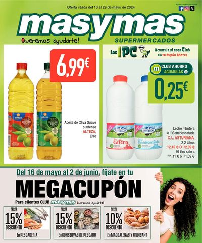 Ofertas de Hiper-Supermercados en Colunga | Folleto Masymas de Masymas | 16/5/2024 - 29/5/2024