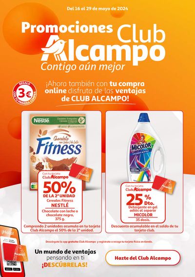 Ofertas de Hiper-Supermercados en Aínsa | Promociones Club Alcampo Contigo aún mejor de Alcampo | 16/5/2024 - 29/5/2024