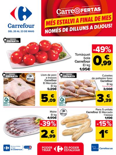 Ofertas de Hiper-Supermercados en Esplugues de Llobregat | CARREOFERTAS de Carrefour | 20/5/2024 - 23/5/2024
