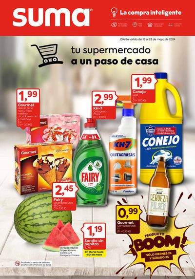 Ofertas de Hiper-Supermercados en Riaza | Oferta válida del 15 al 28 de mayo de 2024 de Suma Supermercados | 17/5/2024 - 28/5/2024