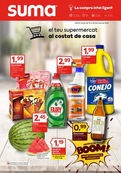 Ofertas de Hiper-Supermercados en Sort | Oferta vàlida del 15 al 28 de maig de 2024 de Suma Supermercados | 17/5/2024 - 18/5/2024