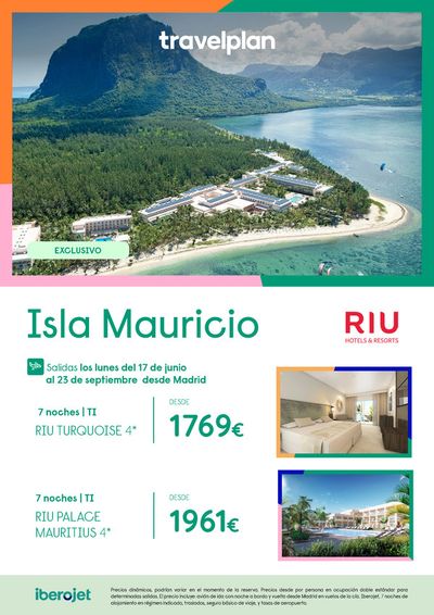 Ofertas de Viajes en Las Tiendas | Travelplan Isla Mauricio de Travelplan | 20/5/2024 - 7/6/2024