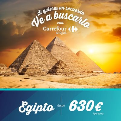 Ofertas de Viajes en Padul | ¡Egipto desde 630€! de Carrefour Viajes | 22/5/2024 - 31/5/2024