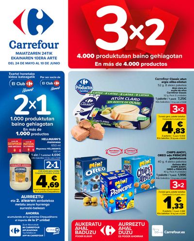 Catálogo Carrefour en Behobia | 3x2 / 2x1 | 24/5/2024 - 10/6/2024