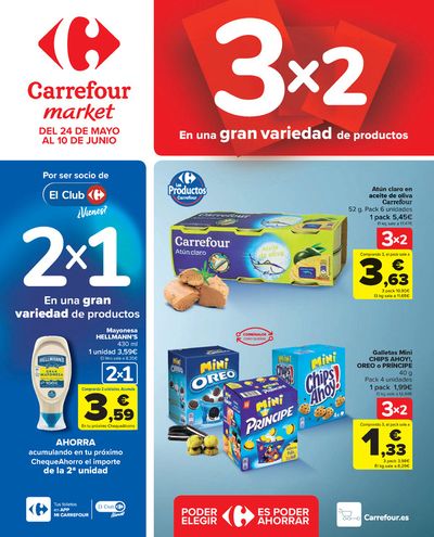 Catálogo Carrefour Market | 3x2 En una gran variedad de productos | 24/5/2024 - 10/6/2024