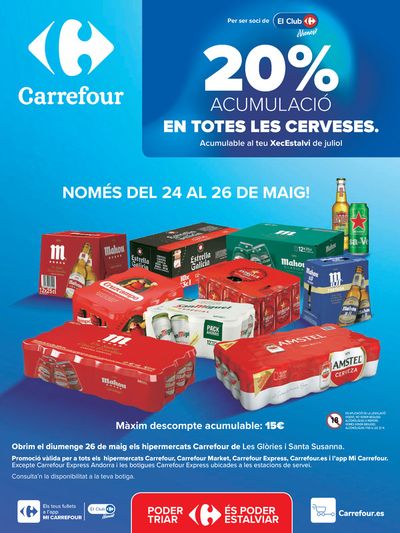 Catálogo Carrefour en Terrassa | 20% CLUB CERVEZAS | 24/5/2024 - 26/5/2024