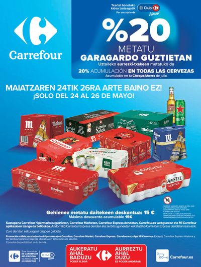 Catálogo Carrefour en Vitoria | 20% CLUB CERVEZAS | 24/5/2024 - 26/5/2024
