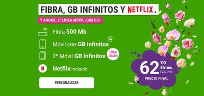 Ofertas de Informática y Electrónica en Paterna | Fibra, GB Infinitos y Netflix. de Yoigo | 24/5/2024 - 31/5/2024