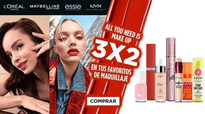 Ofertas de Perfumerías y Belleza en Alcalá de Henares | All you need is make up 3x2!! de Druni | 24/5/2024 - 27/5/2024