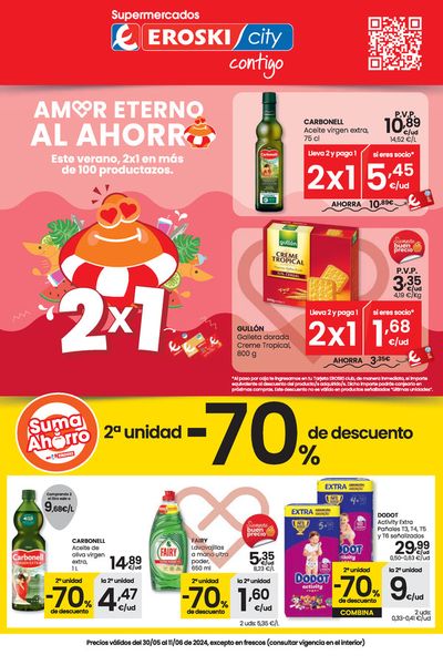 Ofertas de Hiper-Supermercados en Ágreda | Amor eterno al ahorro SUPERMERCADOS EROSKI CITY de Eroski | 30/5/2024 - 11/6/2024