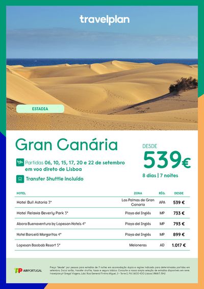 Ofertas de Viajes | Travelplan Gran Canaria de Travelplan | 28/5/2024 - 8/6/2024