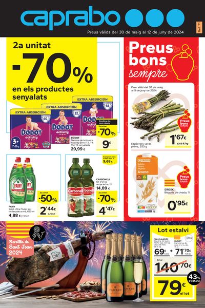 Ofertas de Hiper-Supermercados en Cadaqués | 2a Unitat -70% de Caprabo | 30/5/2024 - 12/6/2024