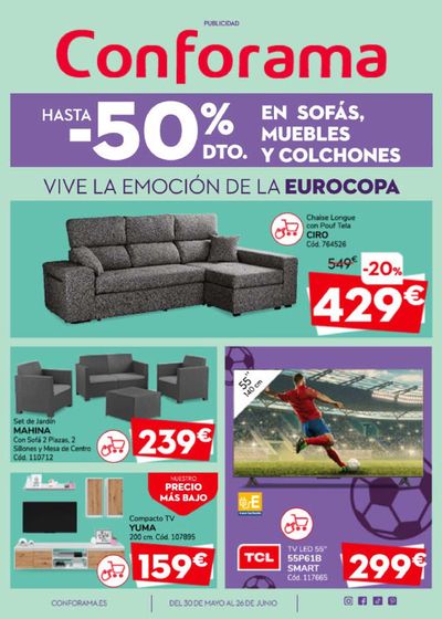 Catálogo Conforama en Getafe | Hasta -50% dot. en sofás, muebles y colchones | 31/5/2024 - 26/6/2024