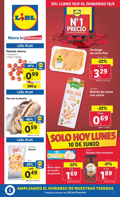 Ofertas de Hiper-Supermercados en Palmanova | Precio Nº1 de Lidl | 10/6/2024 - 16/6/2024