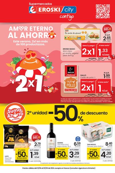 Ofertas de Hiper-Supermercados en Lopera | Amor eterno al ahorro SUPERMERCADOS EROSKI CITY de Eroski | 13/6/2024 - 25/6/2024