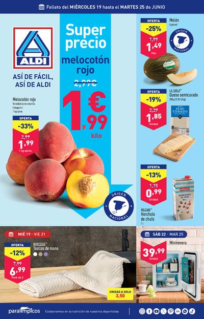 Ofertas de Hiper-Supermercados en Barraco | Así de fácil, así de Aldi de ALDI | 19/6/2024 - 25/6/2024