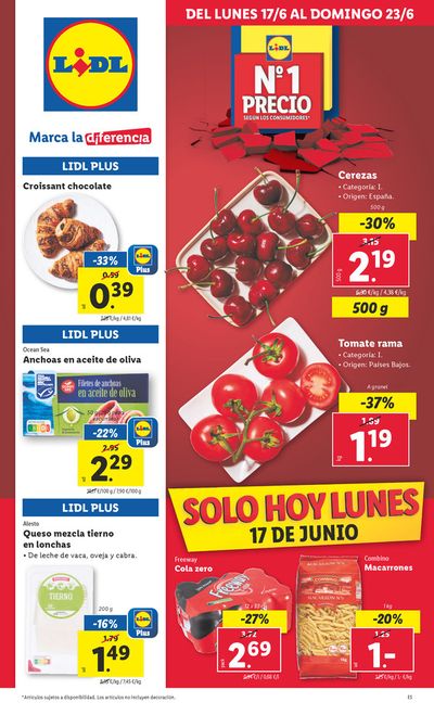 Ofertas de Hiper-Supermercados en Palmanova | Marca la diferencia de Lidl | 17/6/2024 - 23/6/2024