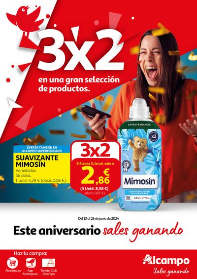 Catálogo Alcampo en Madrid | 3x2 en una gran selección de productos. | 14/6/2024 - 26/6/2024