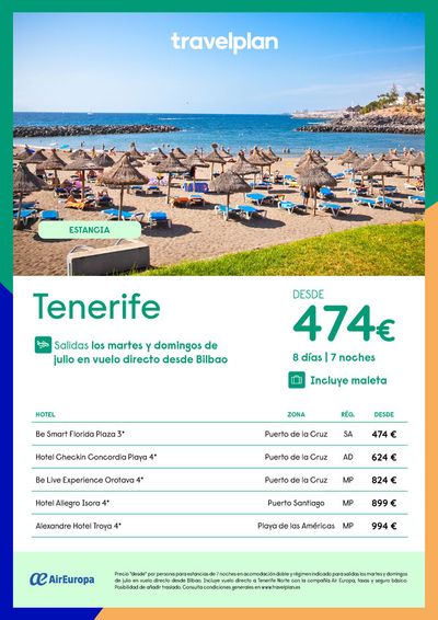 Ofertas de Viajes | Travelplan Tenerife de Travelplan | 14/6/2024 - 30/6/2024