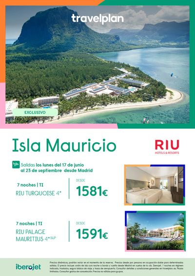 Ofertas de Viajes | Travelplan Isla Mauricio de Travelplan | 14/6/2024 - 30/6/2024
