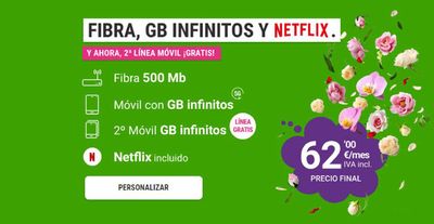 Ofertas de Informática y Electrónica en Campanar | Fibra, GB Infinitos y Netflix. de Yoigo | 14/6/2024 - 28/6/2024