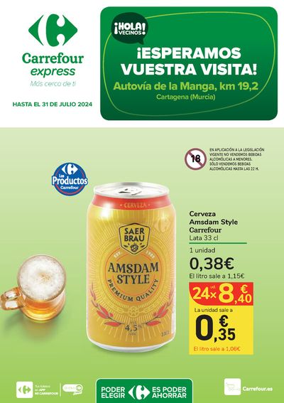 Catálogo Carrefour Express en Cartagena | ¡Esperamos vuestra visita! | 28/6/2024 - 31/7/2024