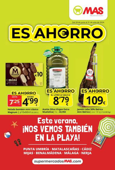 Catálogo Supermercados MAS en Huelva | Folleto general julio 2024 | 29/6/2024 - 31/7/2024