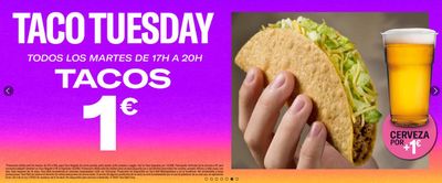 Catálogo Taco Bell en Valencia | Tacos 1€ Tuesday | 1/7/2024 - 31/7/2024