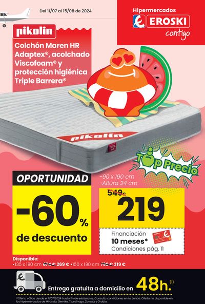 Ofertas de Hiper-Supermercados en Miranda de Ebro | Vive el verano HIPERMERCADOS EROSKI. de Eroski | 11/7/2024 - 15/8/2024