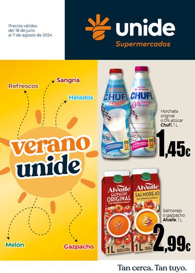 Catálogo Unide Supermercados en Algueña | El ahorro en verano sigue en tu súper cercano | 18/7/2024 - 7/8/2024