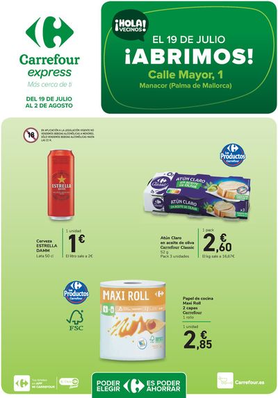 Catálogo Carrefour Express | ¡Abrimos! En calle Mayor, 1 | 19/7/2024 - 2/8/2024