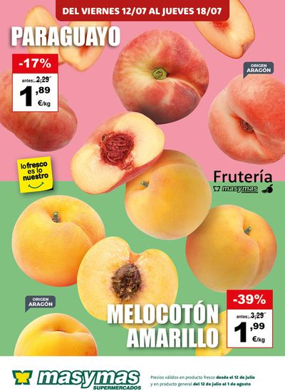 Catálogo Masymas en Mislata | Precios válidos en producto fresco desde el 12 de julio y en producto general del 12 de julio al 1 de agosto | 15/7/2024 - 1/8/2024