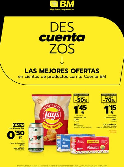 Ofertas de Hiper-Supermercados en Paracuellos de Jarama | ¡Descuentazos! de BM Supermercados | 17/7/2024 - 6/8/2024
