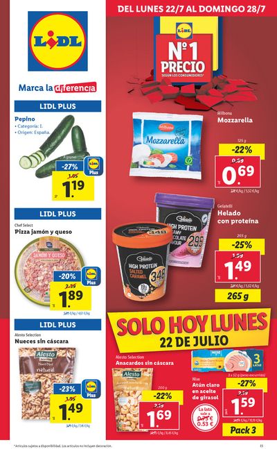 Ofertas de Hiper-Supermercados en Ferreries | Precio nº1 de Lidl | 22/7/2024 - 28/7/2024