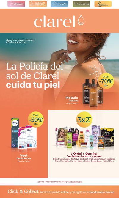 Catálogo Clarel en Palma de Mallorca | La Policía del sol de Clarel cuida tu piel! | 17/7/2024 - 30/7/2024
