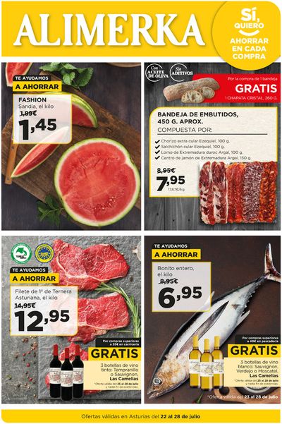 Ofertas de Hiper-Supermercados en Valdés | Semanal del 22 al 28 de julio Asturias de Alimerka | 22/7/2024 - 28/7/2024