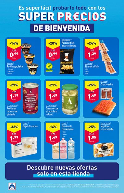 Ofertas de Hiper-Supermercados en Benidorm | Super Precios en ALDI Benissa de ALDI | 24/7/2024 - 6/8/2024