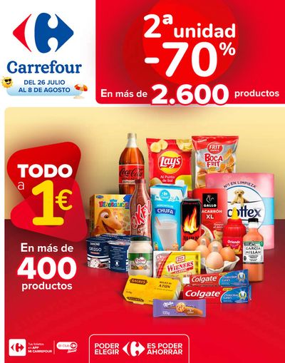 Catálogo Carrefour en Melilla | 2ªud. Al -70% / TODO 1€ | 26/7/2024 - 8/8/2024