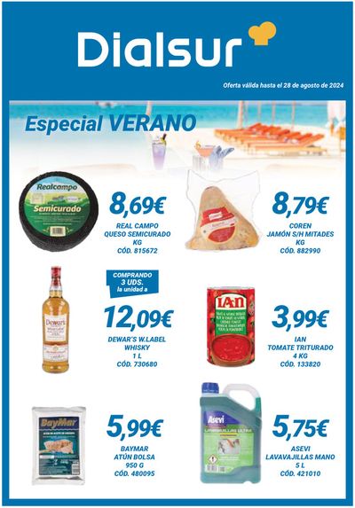 Catálogo Dialsur Cash & Carry en Xirivella | Oferta especial verano Horeca 22/07 al 28/08 | 23/7/2024 - 28/8/2024