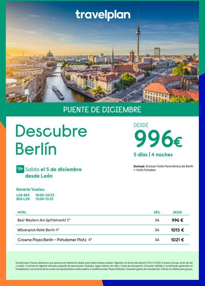 Ofertas de Viajes en Santoña | Travelplan Berlín de Travelplan | 23/7/2024 - 14/9/2024